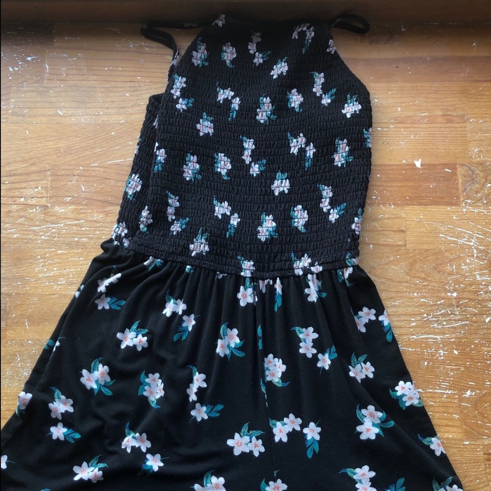 Hollister black floral romper